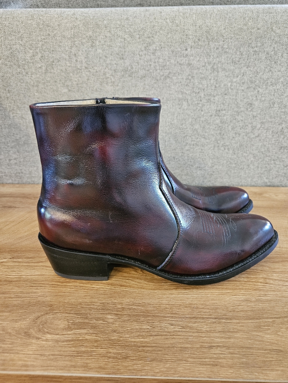 Durango DB955 Leather Black Cherry Western Boot Men Size 10.5 D - Picture 6 of 9